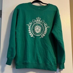 Hollister Men's Green Crewneck Sweater
